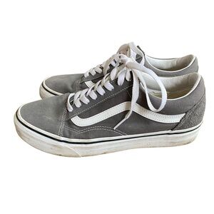 Vans Old Skool Pewter/White Skate Shoes Unisex Women’s 9 Men’s 7.5
